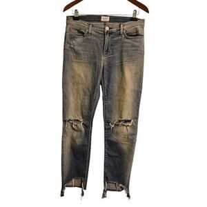 Hudson Womens Size 28 Tally Mid Rise Skinny Crop Jeans Distressed Stretch Modern